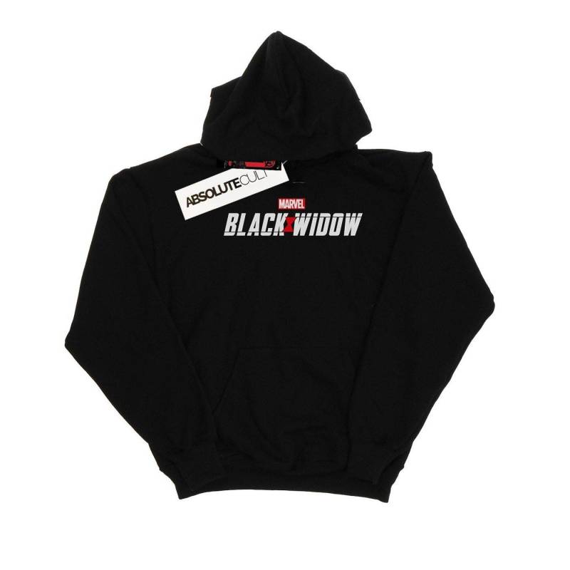 Black Widow Movie Logo Kapuzenpullover Mädchen Schwarz 116 von MARVEL