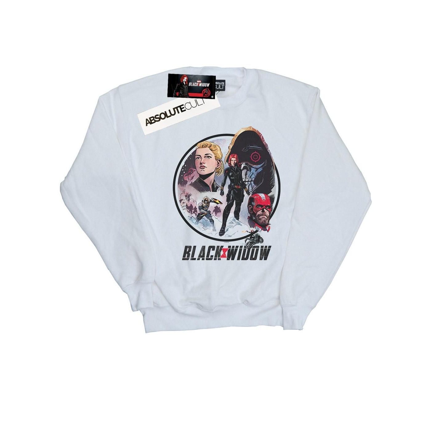 Black Widow Movie Vintage Circle Sweatshirt Jungen Weiss 152-158 von MARVEL