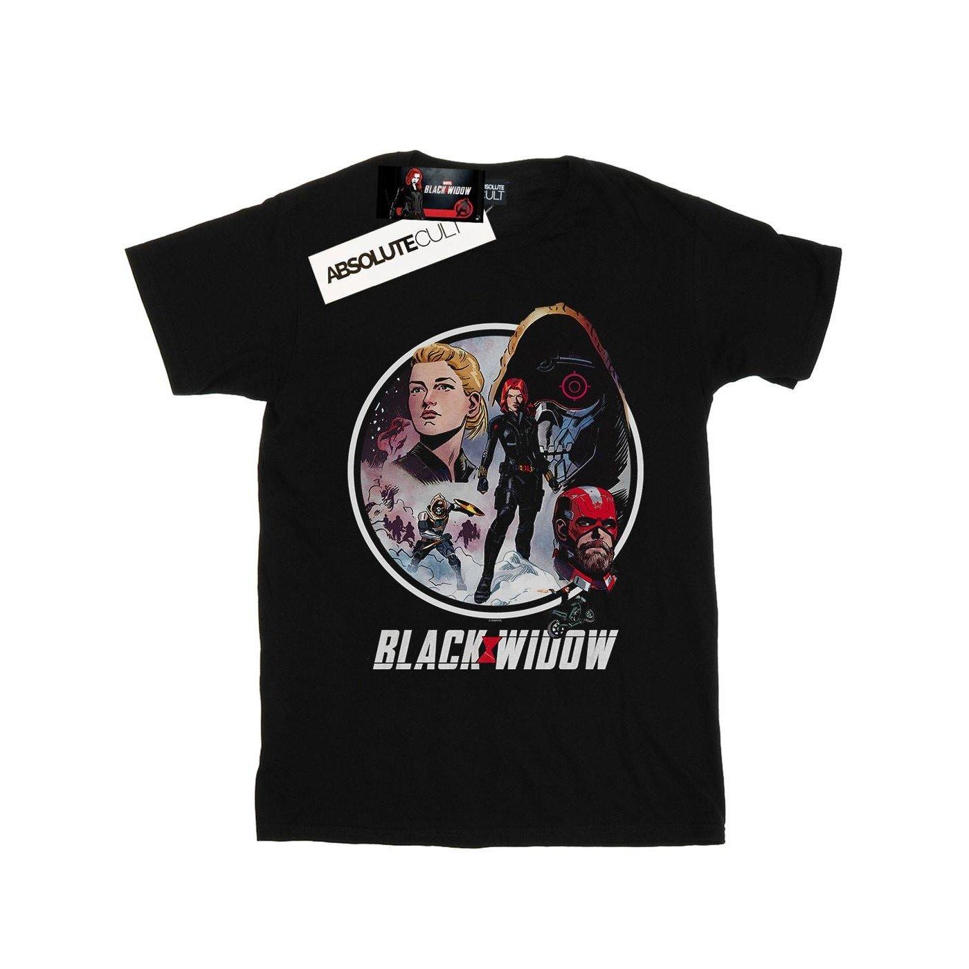 Black Widow Movie Vintage Circle Tshirt Damen Schwarz 3XL von MARVEL