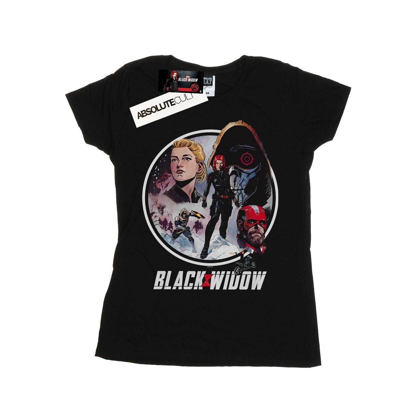 Black Widow Movie Vintage Circle Tshirt Damen Schwarz XXL von MARVEL