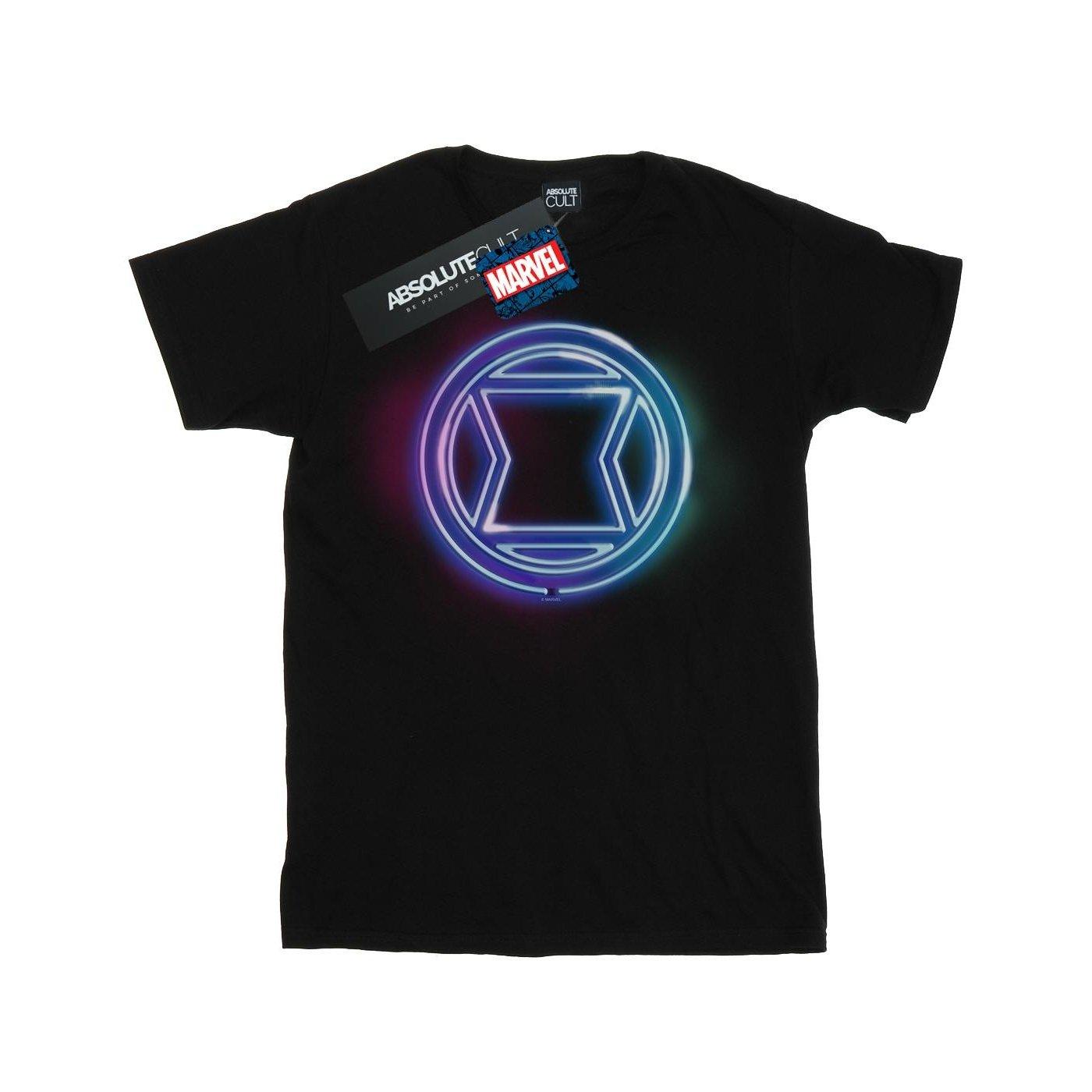 Black Widow Neon Logo Tshirt Damen Schwarz 3XL von MARVEL