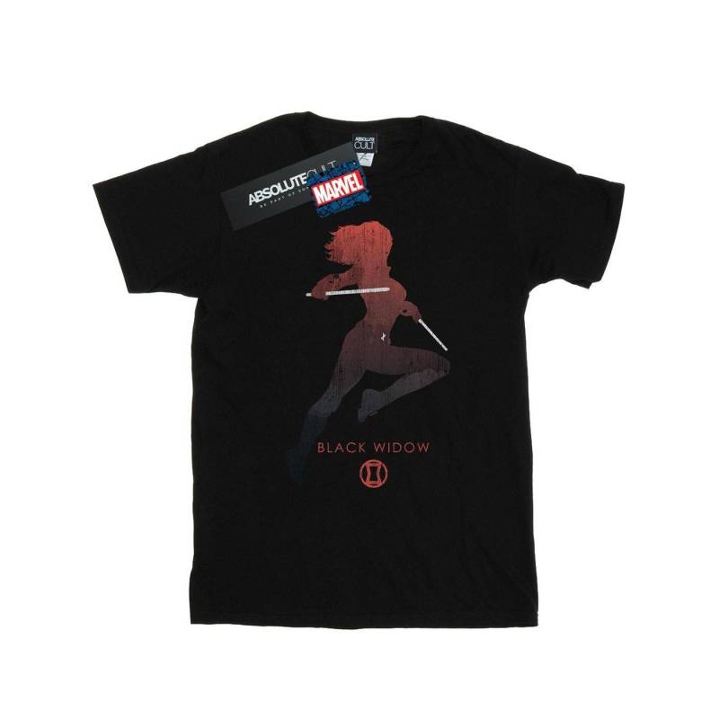 Black Widow Silhouette Tshirt Damen Schwarz 5XL von MARVEL