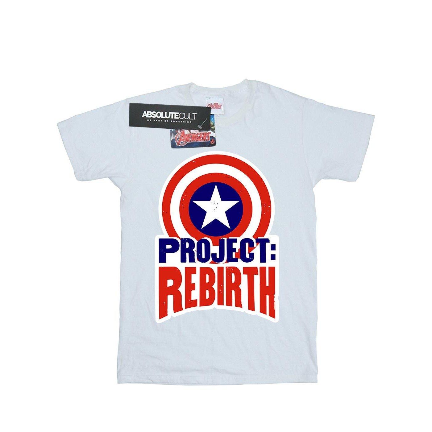 Captain America Project Rebirth Tshirt Herren Weiss 3XL von MARVEL