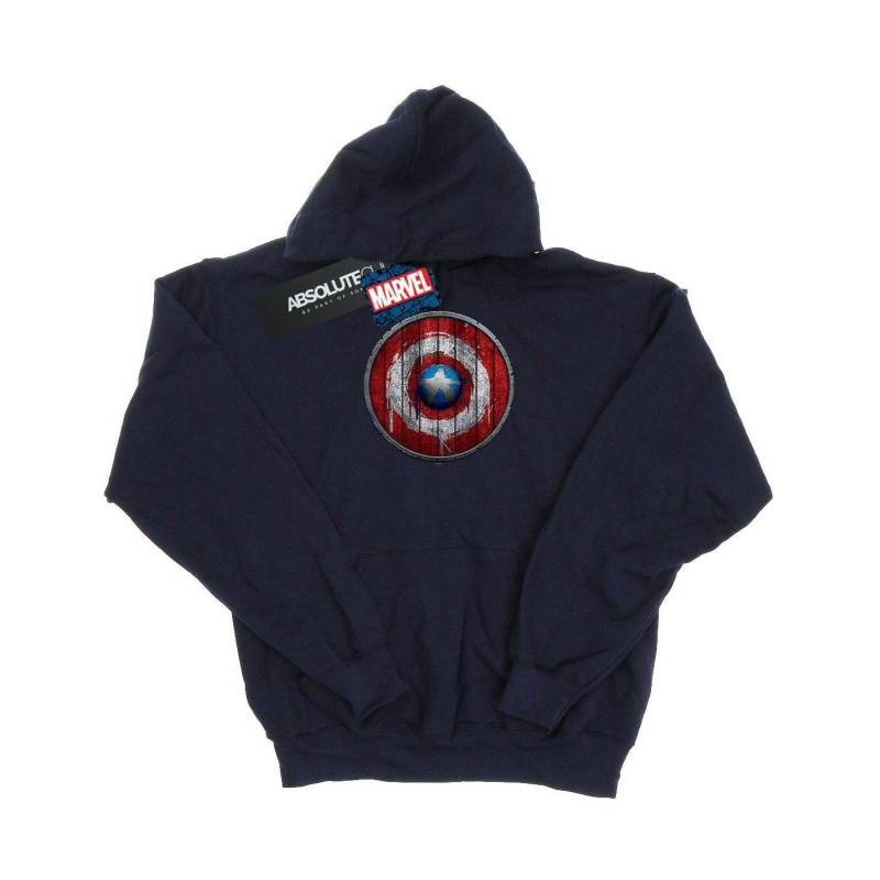 Captain America Wooden Shield Kapuzenpullover Mädchen Marine 152-158 von MARVEL