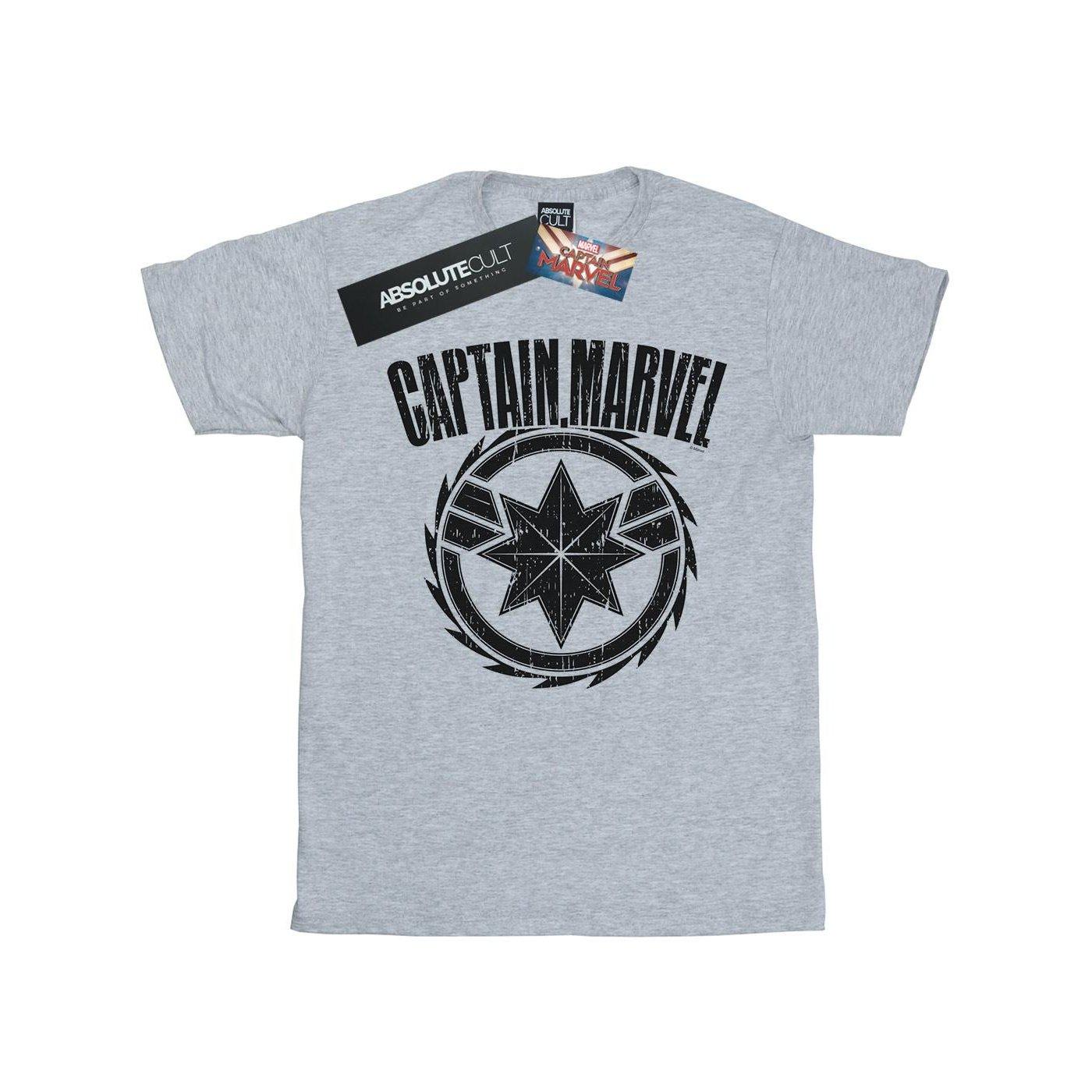 Captain Blade Emblem Tshirt Jungen Grau 128 von MARVEL