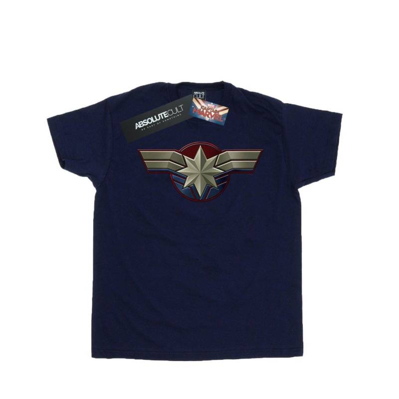 Captain Chest Emblem Tshirt Jungen Marine 152-158 von MARVEL