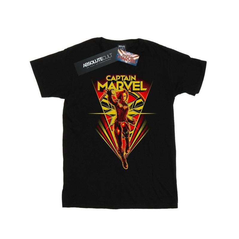 Captain Flying V Tshirt Jungen Schwarz 140/146 von MARVEL