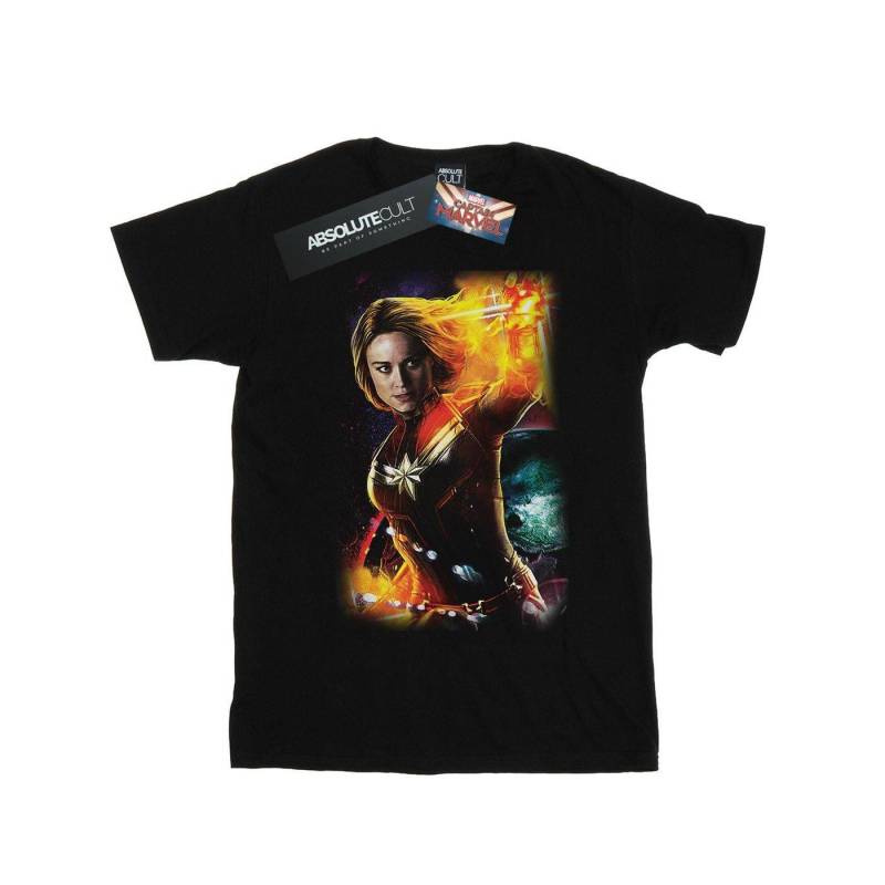 Captain Galactic Shine Tshirt Jungen Schwarz 116 von MARVEL