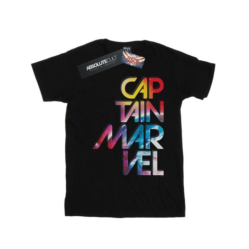 Captain Galactic Text Tshirt Jungen Schwarz 116 von MARVEL