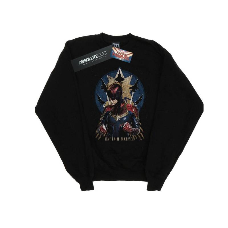 Captain Jet Burst Sweatshirt Herren Schwarz 3XL von MARVEL