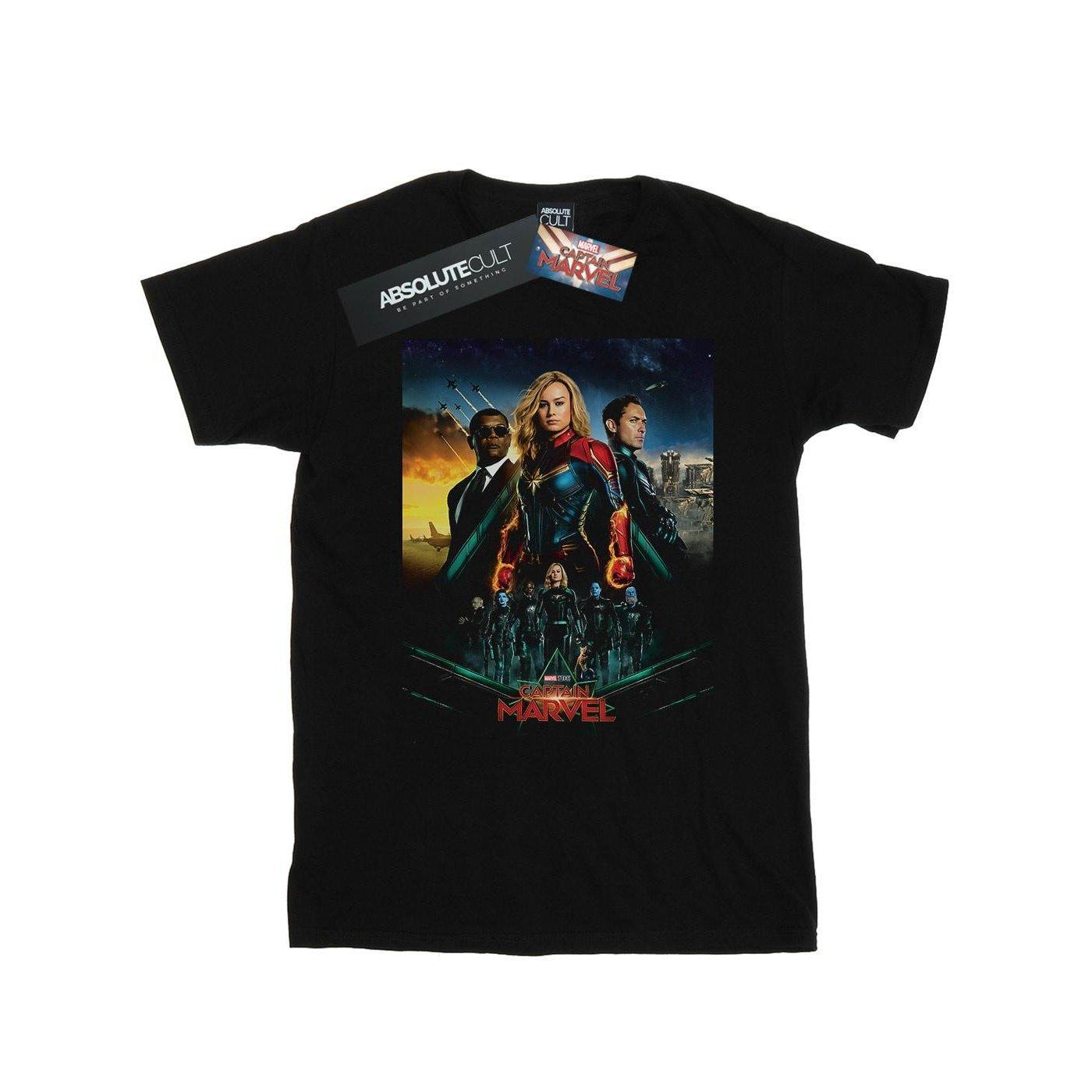 Captain Movie Starforce Poster Tshirt Damen Schwarz 3XL von MARVEL