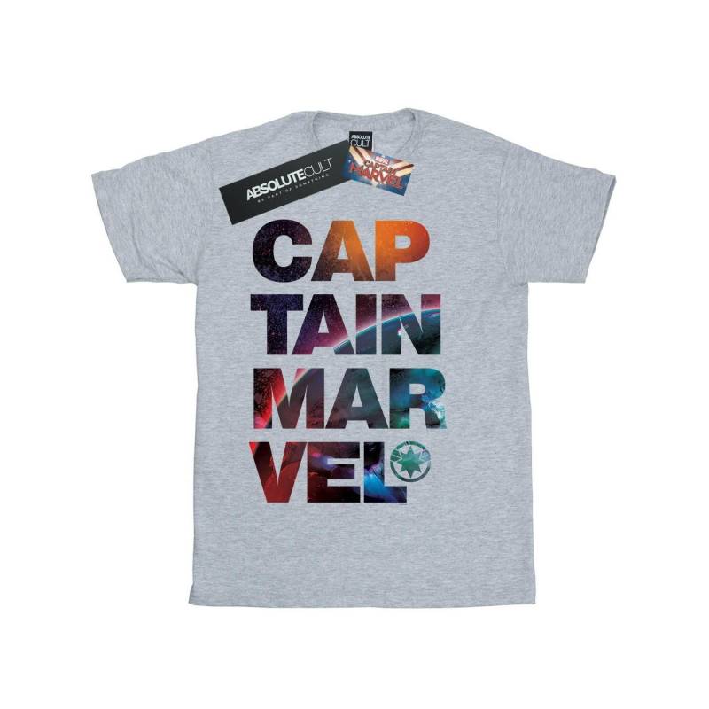 Captain Space Text Tshirt Jungen Grau 116 von MARVEL