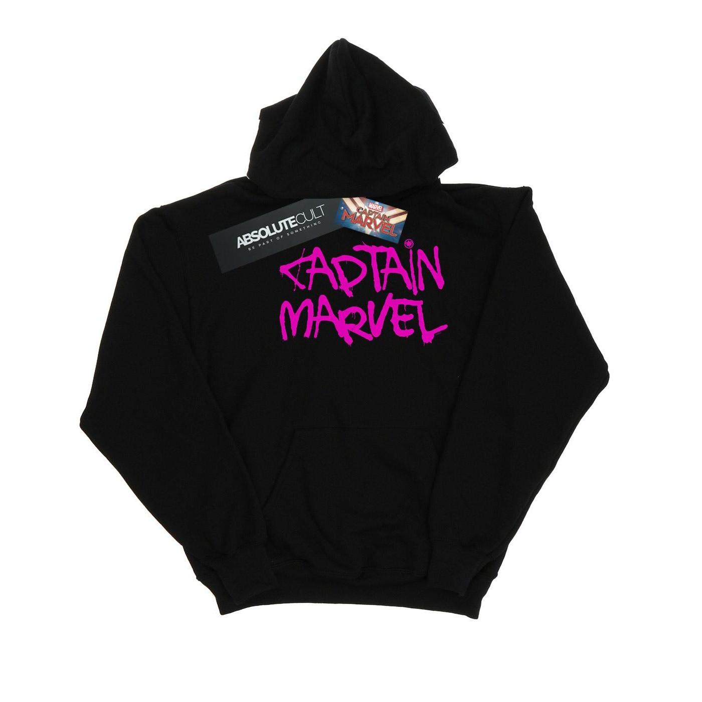 Captain Spray Text Kapuzenpullover Damen Schwarz M von MARVEL