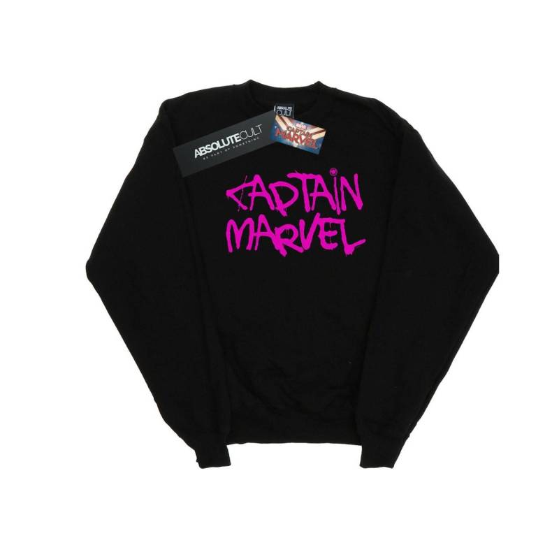 Captain Spray Text Sweatshirt Herren Schwarz 3XL von MARVEL