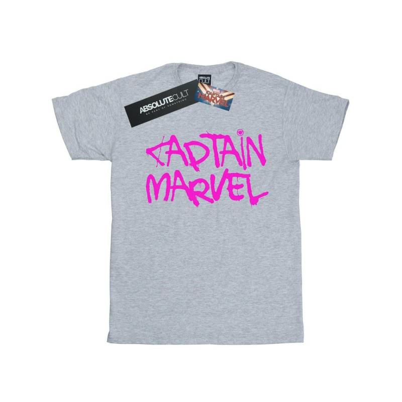 Captain Spray Text Tshirt Jungen Grau 128 von MARVEL