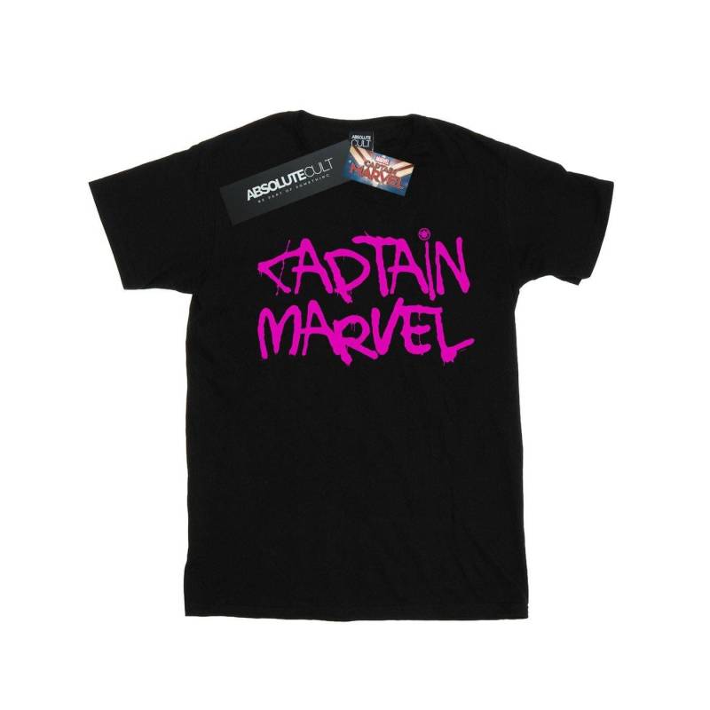 Captain Spray Text Tshirt Jungen Schwarz 140/146 von MARVEL