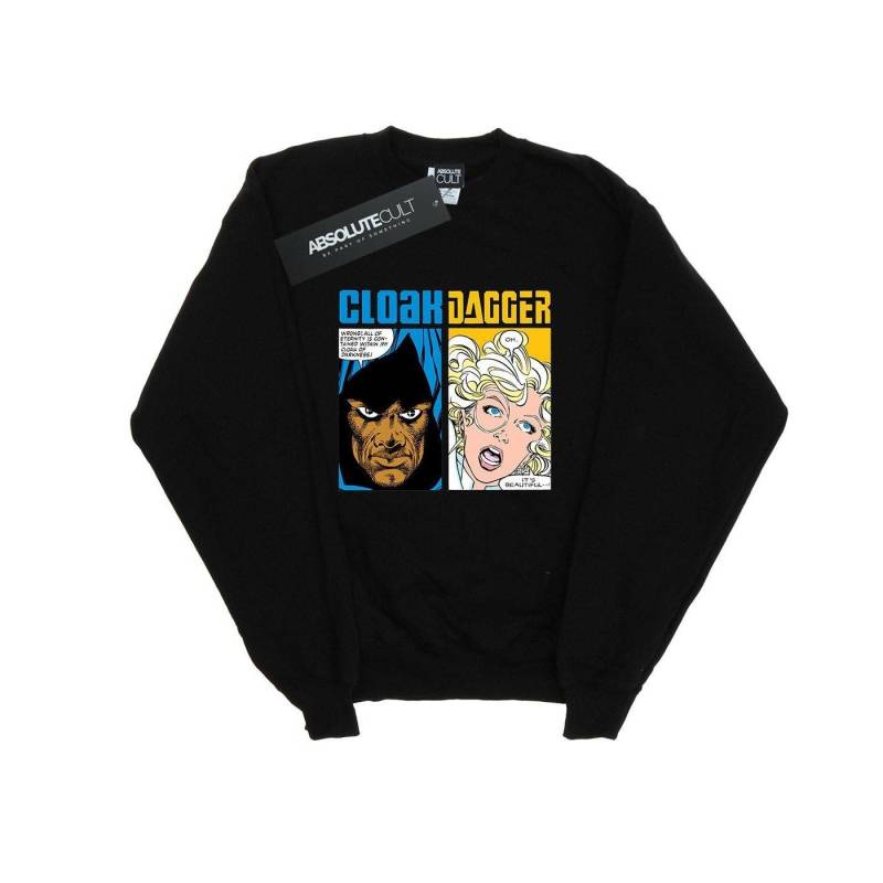 Cloak And Dagger Comic Panels Sweatshirt Damen Schwarz S von MARVEL