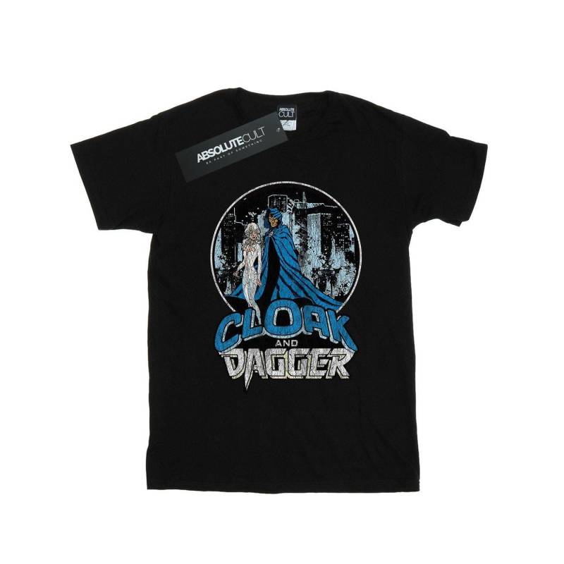 Cloak And Dagger Retro Tshirt Herren Schwarz L von MARVEL