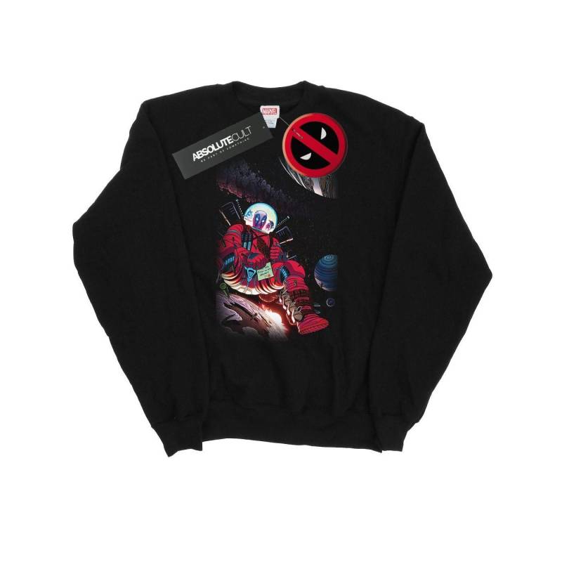 Deadpool Astronaut Sweatshirt Herren Schwarz M von MARVEL