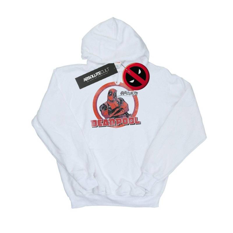 Deadpool Seriously Speech Bubble Kapuzenpullover Herren Weiss XL von MARVEL