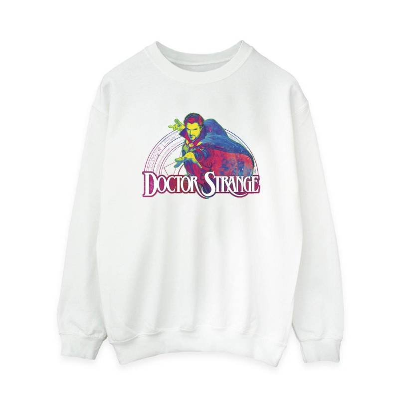 Doctor Strange Pyschedelic Sweatshirt Damen Weiss L von MARVEL