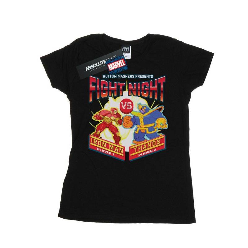 Fight Night Iron Man Vs Thanos Tshirt Damen Schwarz L von MARVEL