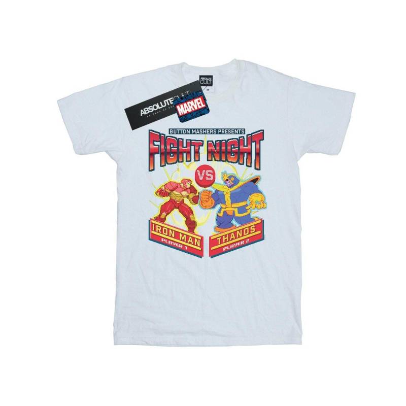 Fight Night Iron Man Vs Thanos Tshirt Damen Weiss L von MARVEL