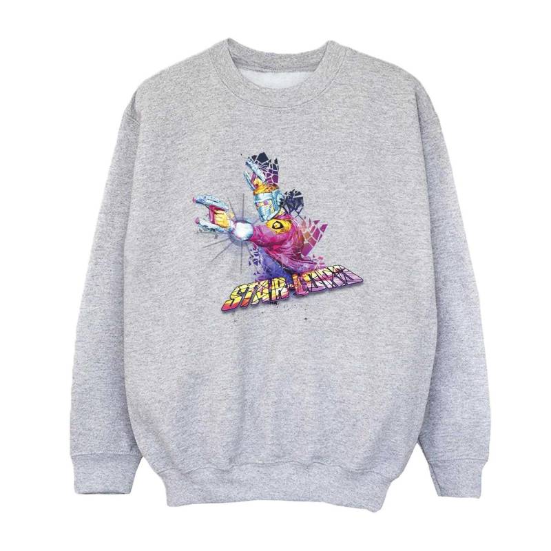 Guardians Of The Galaxy Abstract Star Lord Sweatshirt Jungen Grau 104 von MARVEL