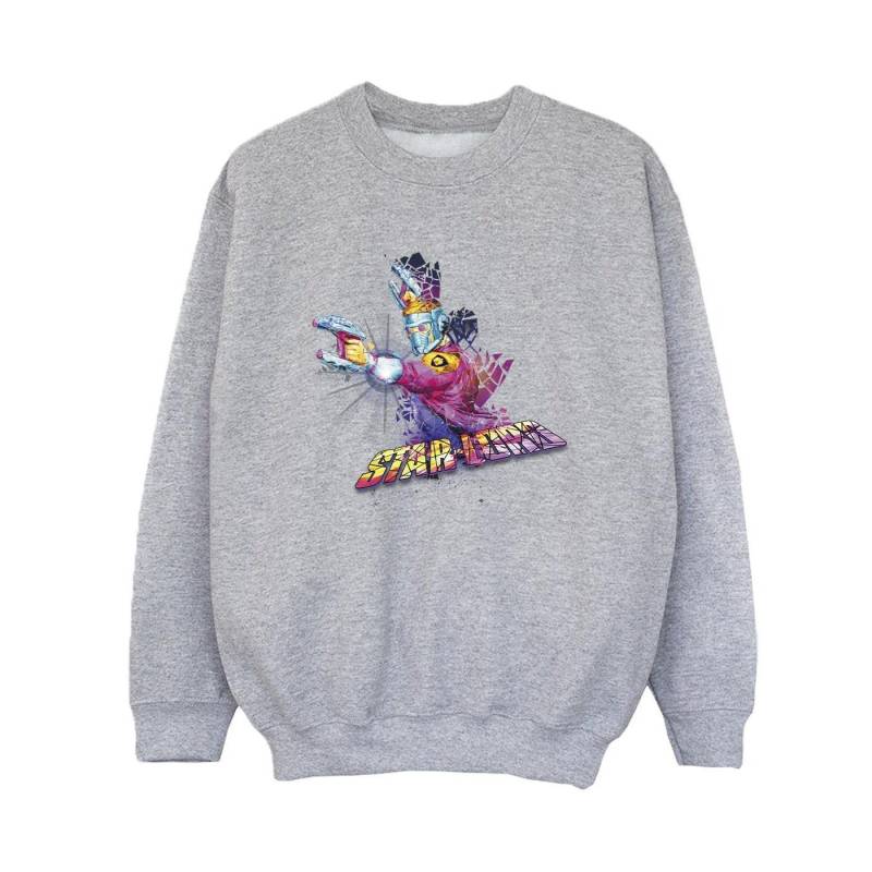 Guardians Of The Galaxy Abstract Star Lord Sweatshirt Jungen Grau 140/146 von MARVEL