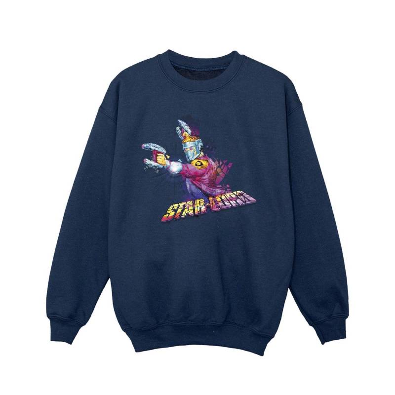 Guardians Of The Galaxy Abstract Star Lord Sweatshirt Mädchen Marine 128 von MARVEL