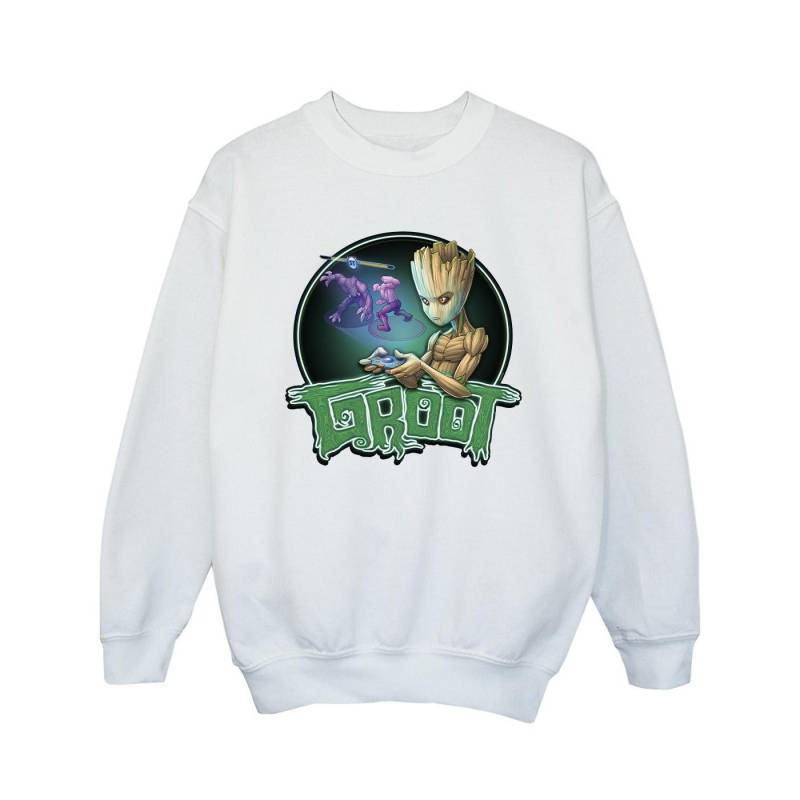 Guardians Of The Galaxy Groot Gaming Ring Sweatshirt Mädchen Weiss 140/146 von MARVEL