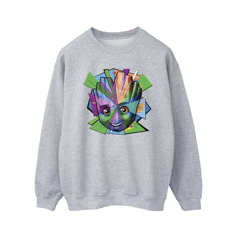 Guardians Of The Galaxy Groot Shattered Sweatshirt Herren Grau S von MARVEL