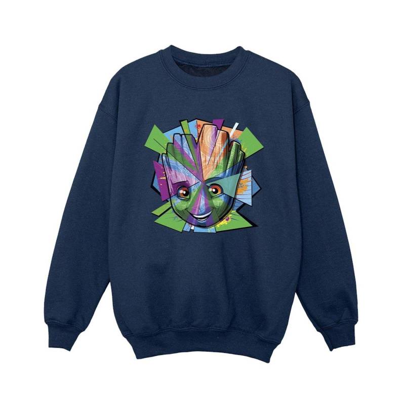 Guardians Of The Galaxy Groot Shattered Sweatshirt Unisex Marine 140/146 von MARVEL