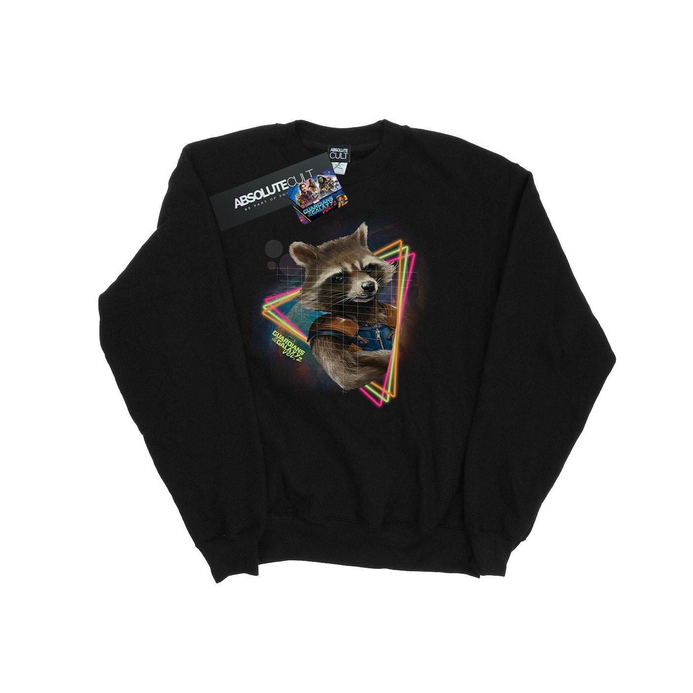 Guardians Of The Galaxy Neon Rocket Sweatshirt Herren Schwarz M von MARVEL