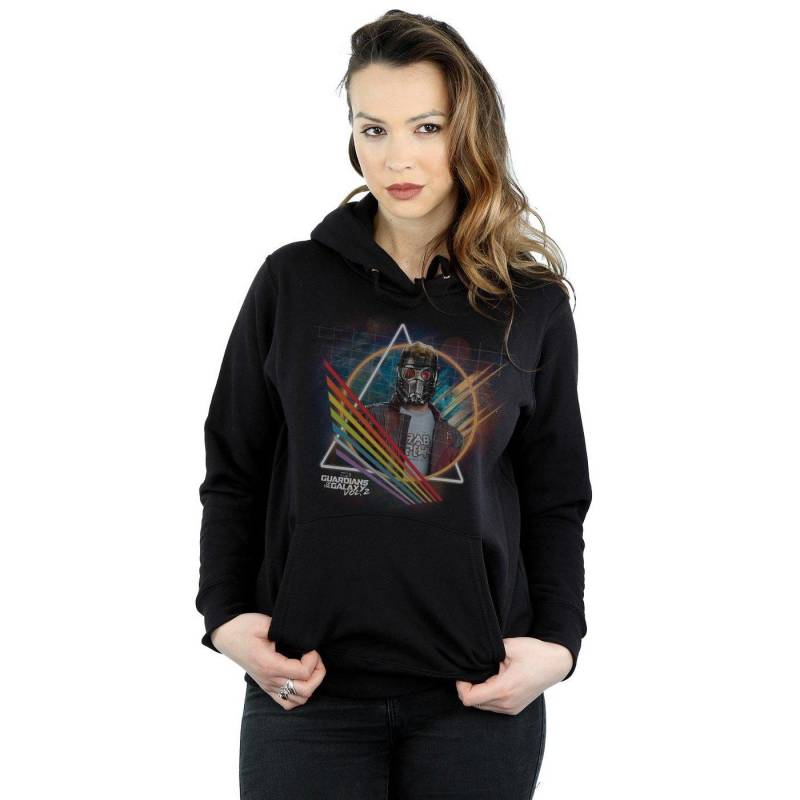 Guardians Of The Galaxy Neon Star Lord Masked Kapuzenpullover Damen Schwarz S von MARVEL