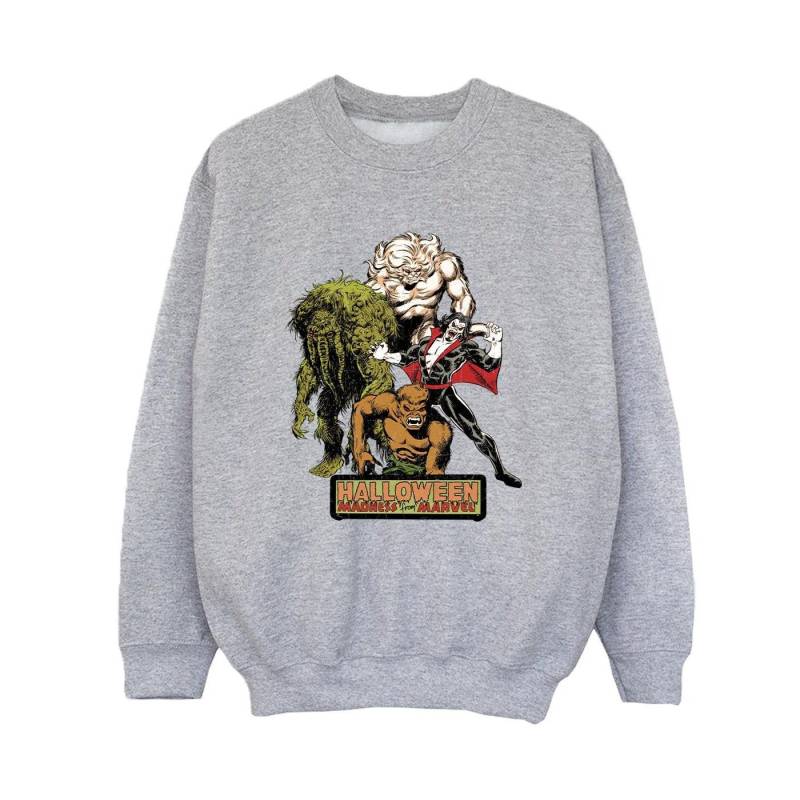 Halloween Monsters Sweatshirt Jungen Grau 152-158 von MARVEL