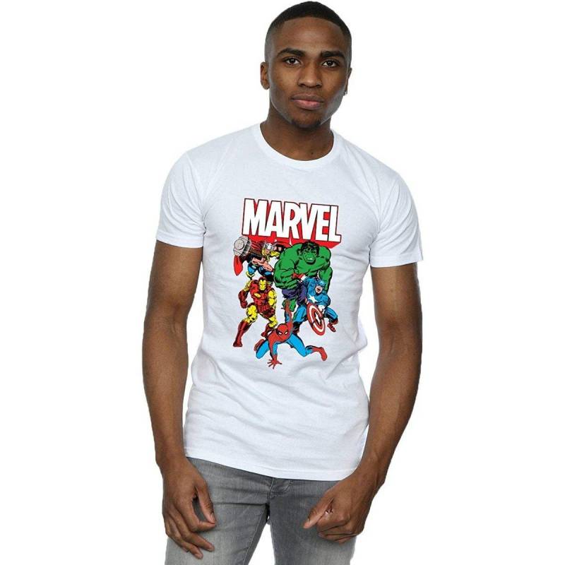 Hero Group Tshirt Herren Weiss M von MARVEL