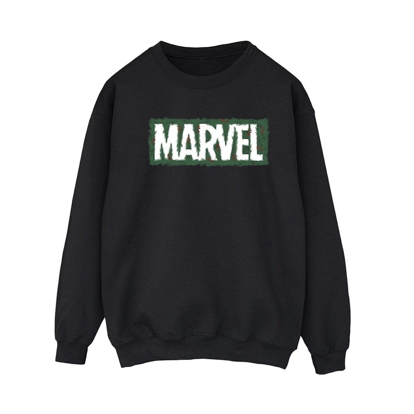 Holly Logo Sweatshirt Damen Schwarz M von MARVEL