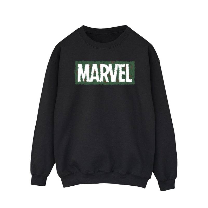 Holly Logo Sweatshirt Herren Schwarz 5XL von MARVEL