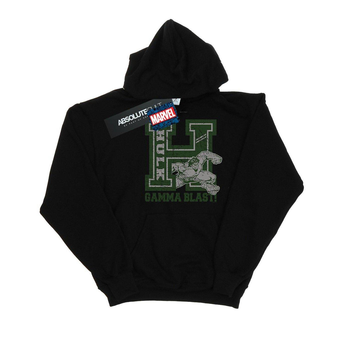 Hulk Gamma Blast Kapuzenpullover Mädchen Schwarz 128 von MARVEL