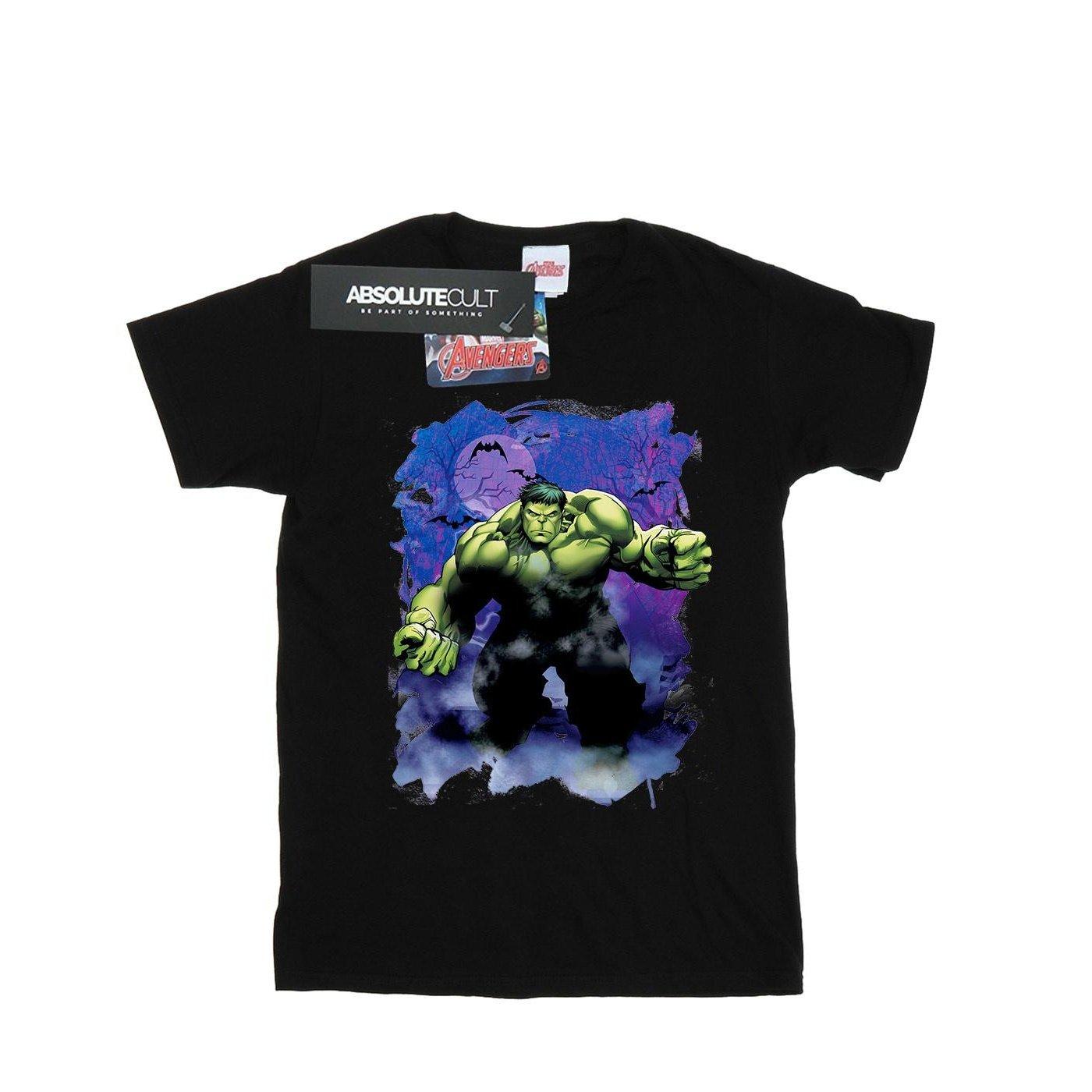 Hulk Halloween Spooky Forest Tshirt Damen Schwarz 3XL von MARVEL