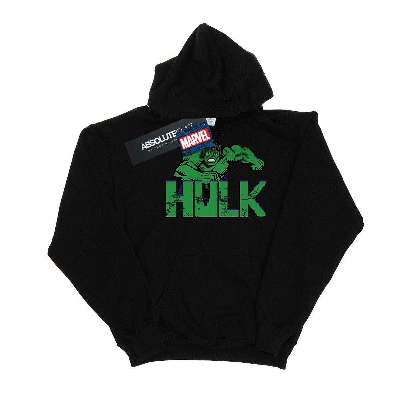 Hulk Pixelated Kapuzenpullover Damen Schwarz XL von MARVEL