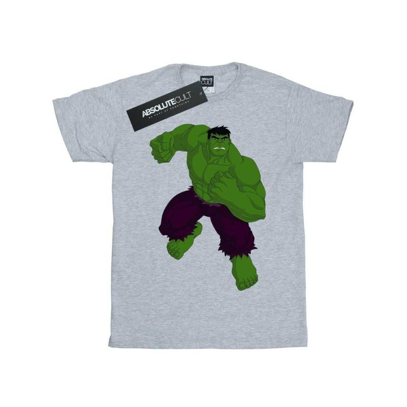 Hulk Pose Tshirt Damen Grau XXL von MARVEL