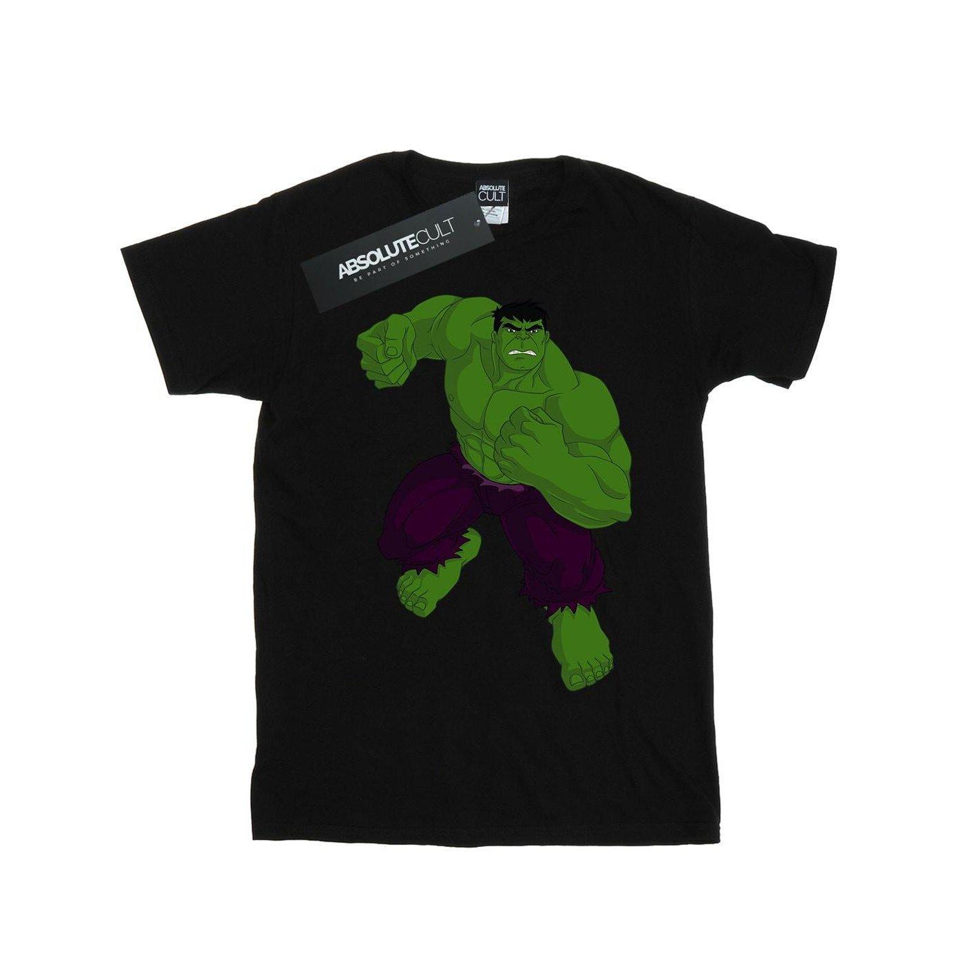 Hulk Pose Tshirt Damen Schwarz XXL von MARVEL