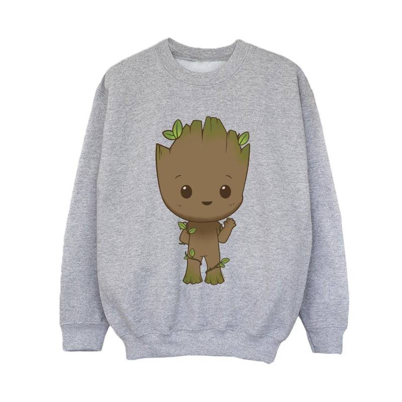 I Am Groot Chibi Wave Pose Sweatshirt Unisex Grau 128 von MARVEL