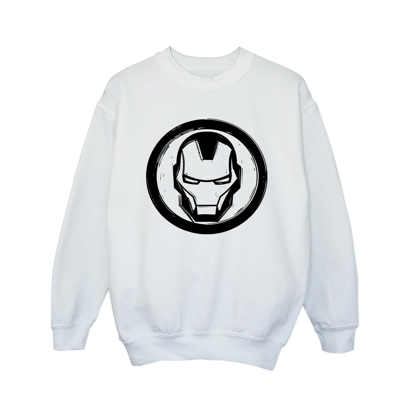 Iron Man Chest Logo Sweatshirt Mädchen Weiss 104 von MARVEL