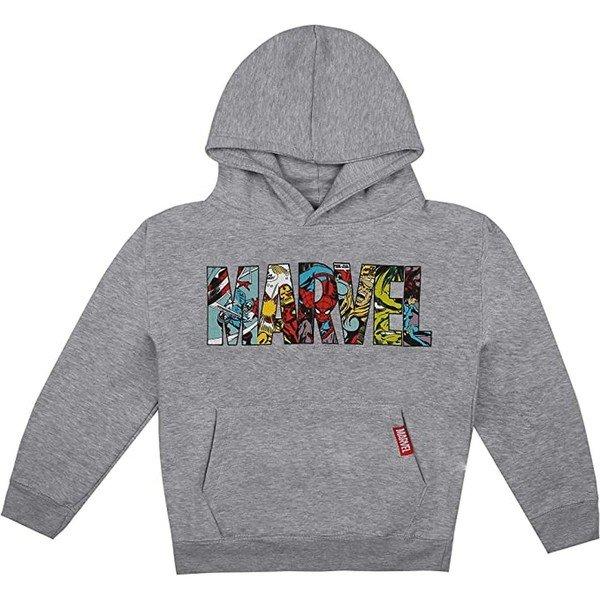 Kapuzenpullover Jungen Taubengrau 140 von MARVEL