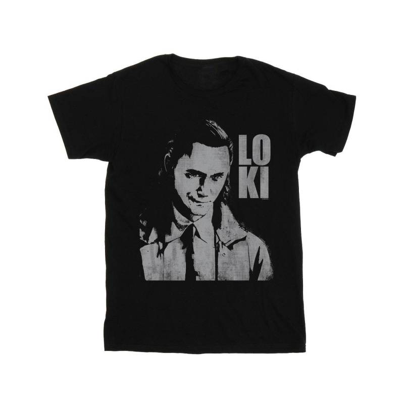 Loki Head Poster Tshirt Herren Schwarz XXL von MARVEL