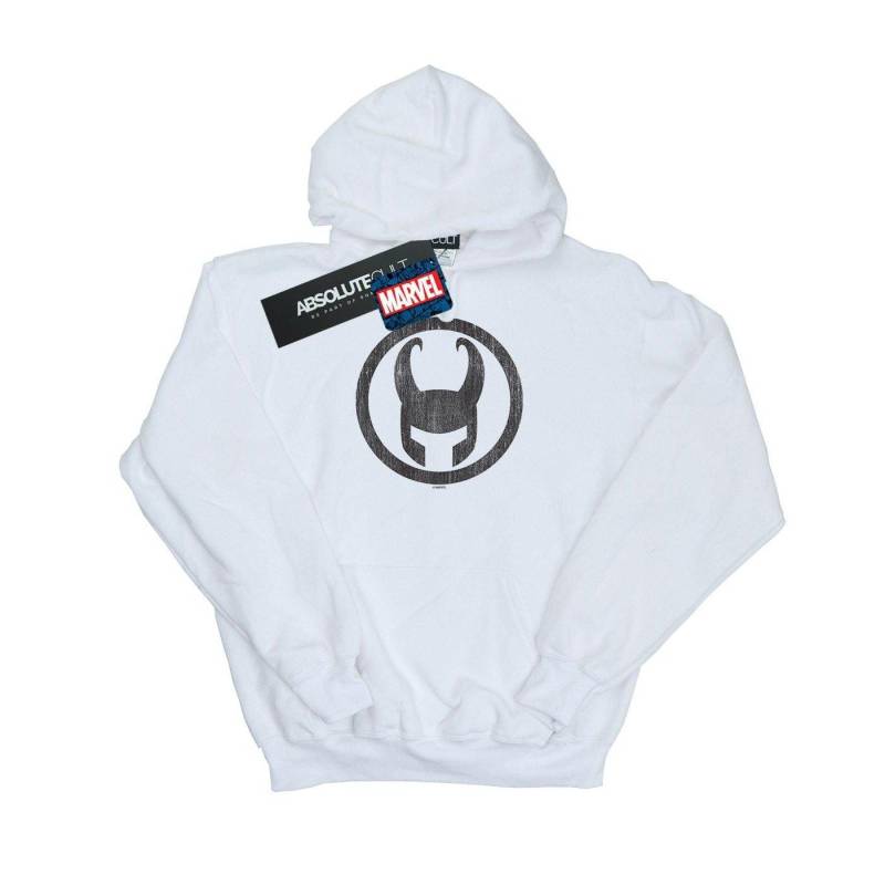 Loki Icon Kapuzenpullover Mädchen Weiss 152-158 von MARVEL