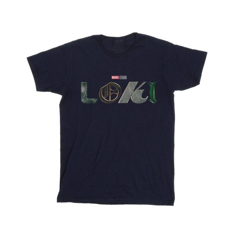 Loki Logo Tshirt Herren Marine 5XL von MARVEL